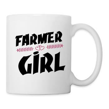 ferme fille coeur - Mug blanc - blanc - Droite