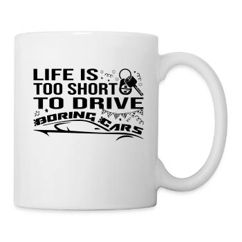 La vie est trop courte pour conduire - Mug blanc - blanc - Droite