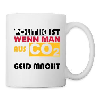 CO2, t-shirt, Klimawandel, Greta, Regierung, anti - Tasse - Weiß - Rechts