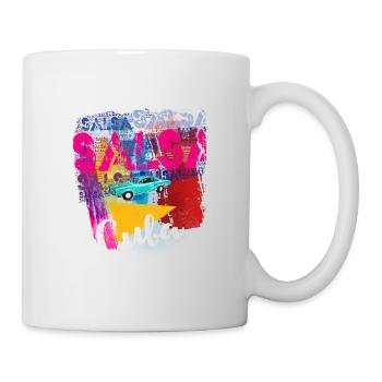 Kuba Salsa Latino Tanz - Kuba Flagge - Tasse - Weiß - Rechts