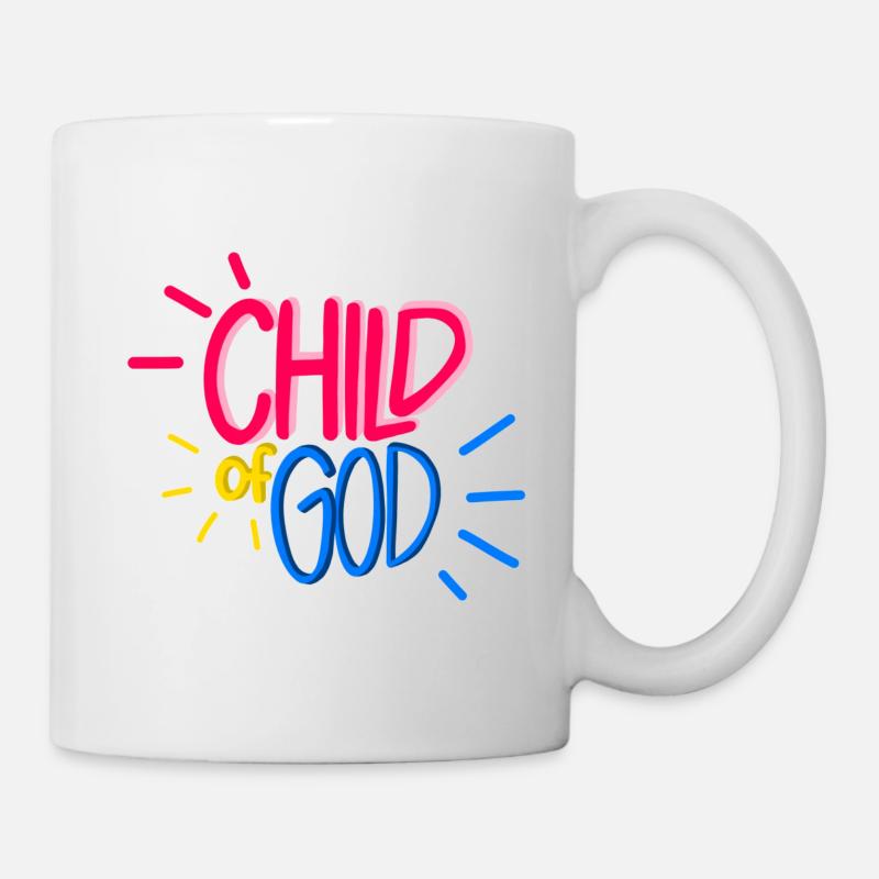 Enfant de Dieu - design chrétien - coloré - Mug blanc - blanc