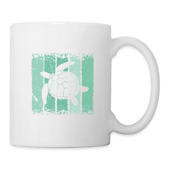 Schildkröte - Tasse - Weiß - Rechts