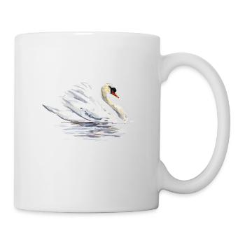 Schwan - Tasse - Weiß - Rechts