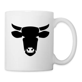 Cow head cow icon - Mug - white - Right