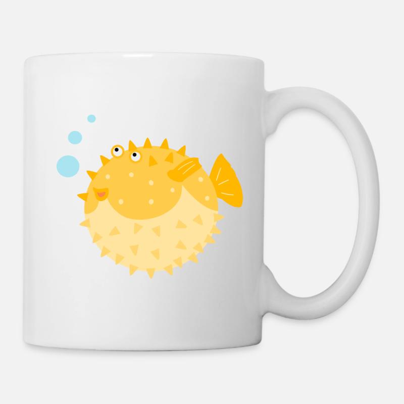 Cute Puffer Fish - Mug - white