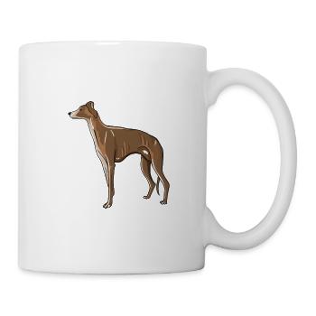 Illustration de lévrier - Mug blanc - blanc - Droite