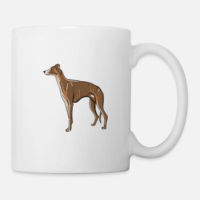 Windhund Illustration - Tasse - Weiß