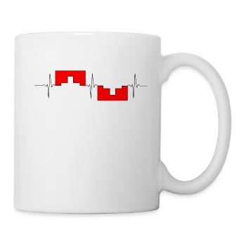 Heart rate Switzerland - Mug - white - Right