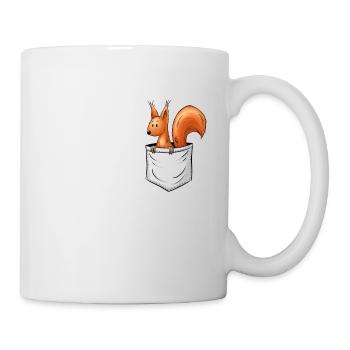 Lässig niedliches Eichhörnchen In Deiner Tasche - Tasse - Weiß - Rechts
