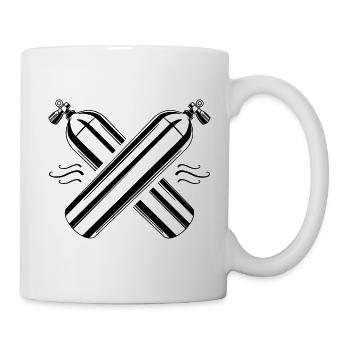 diving oxygen bottle icon apnea - Mug - white - Right
