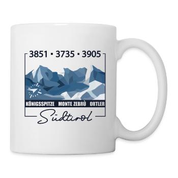 Königsspitze Monte Zebru Ortler Südtirol Italien - Tasse - Weiß - Rechts