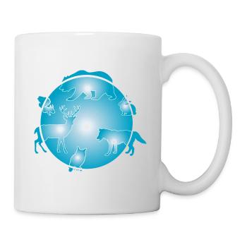 Ames des animaux de la Terre Environnement Globe Gaia S - Mug blanc - blanc - Droite