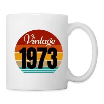 Jahrgang 1973 - Tasse - Weiß - Rechts