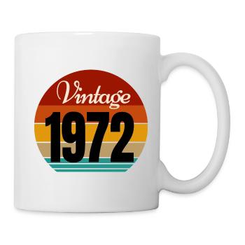 Jahrgang 1972 - Tasse - Weiß - Rechts