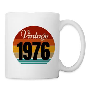 Jahrgang 1976 - Tasse - Weiß - Rechts