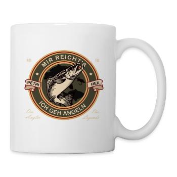 Fischerhut Geschenkidee - Tasse - Weiß - Rechts