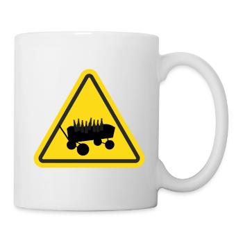 Attention Bollerwagen Tour Father's Day Beer Saufen Tour - Mug - white - Right