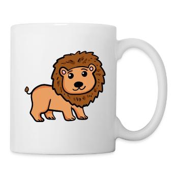 Lion doux pour enfants - Lion doux pour bébés - Mug blanc - blanc - Droite