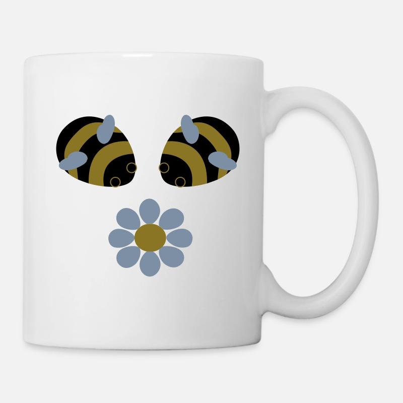 Abeilles Fleur - Mug blanc - blanc
