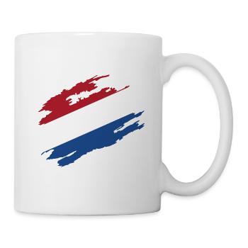 Niederlande Holland Flagge Kratzer - Tasse - Weiß - Rechts