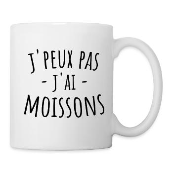 j'peux pas j'ai moissons cadeau humour paysan - Mug blanc - blanc - Droite