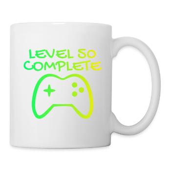 50th Birthday Level 50 Complete - Mug - white - Right