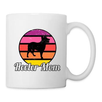 Australian Cattle Dog Mom I Retro Blue Heeler Mom - Mug blanc - blanc - Droite