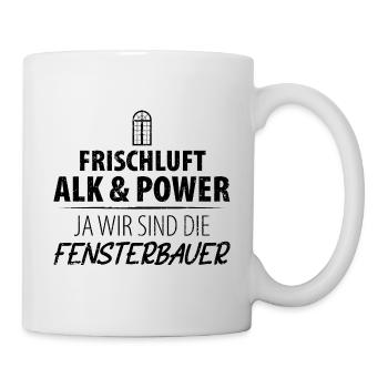 Fenstermonteur Fenster Fensterbauer Baustelle - Tasse - Weiß - Rechts