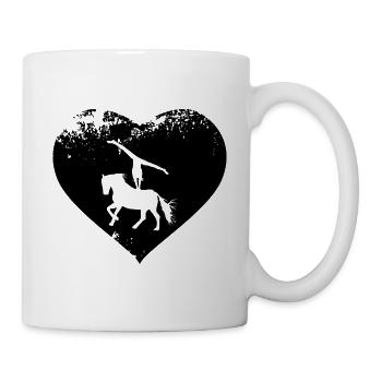 Pferde Pferd Voltigierer Voltigieren Volti - Tasse - Weiß - Rechts
