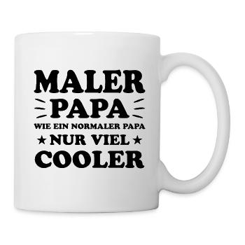 Maler Lustiger Spruch Maler Meister Job Geschenk - Tasse - Weiß - Rechts