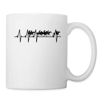 Pferderennen - Tasse - Weiß - Rechts