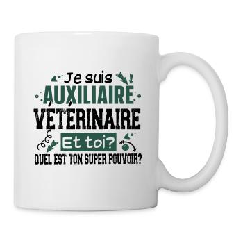 Auxiliaire Vétérinaire Métier Animal Chien Chat - Mug blanc - blanc - Droite