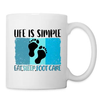 Soins des pieds Pédicure Podiatre Salon de manucure Cadeau - Mug blanc - blanc - Droite