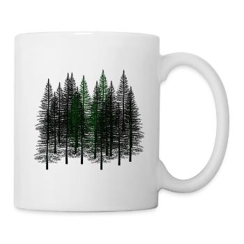 Fir Autumn October Winter Nature Wilderness Environment - Mug - white - Right