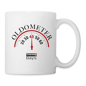 OLDOMETER 45th birthday - Mug - white - Right