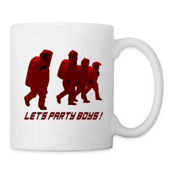 Hazmat Dance Lets party boys - Tasse - Weiß - Rechts