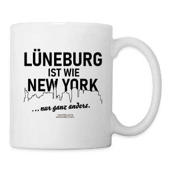 Lüneburg ist wie New York - Tasse - Weiß - Rechts