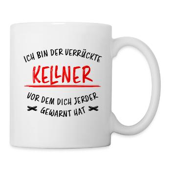 Kellner Lustige Spruch Service Restaurant Geschenk - Tasse - Weiß - Rechts