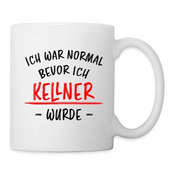 Kellner Lustige Spruch Service Restaurant Geschenk - Tasse - Weiß - Rechts