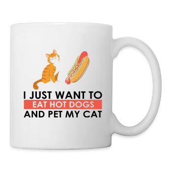 Hot Dog et chats Love Cat Lovers Cadeau - Mug blanc - blanc - Droite