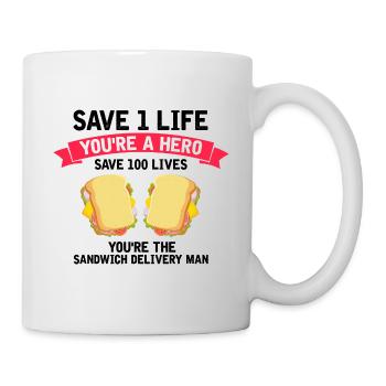 Food Makers Grill BBQ Sandwich Grill Maître - Mug blanc - blanc - Droite