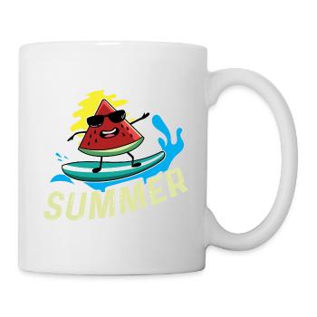 Surfer -Watermelon Surfer or Swimmer Geschen - Mug - white - Right