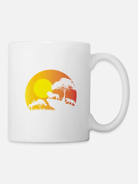 Gehört in Safari Backpacker Geschenk - Tasse - Weiß
