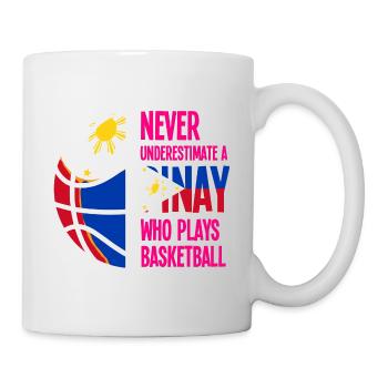 Philippinen Pinay Flagge Basketball I Geschenk - Tasse - Weiß - Rechts
