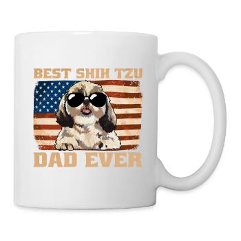 Best Shih Tzu Dad Ever - Tasse - Weiß - Rechts