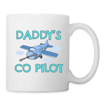 Flugzeug Pilot Fliegen Vater Co-Pilot I Geschenk - Tasse - Weiß - Rechts