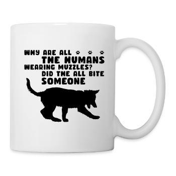 Militär Design Polizei Hund Deutscher Schäfer - Tasse - Weiß - Rechts