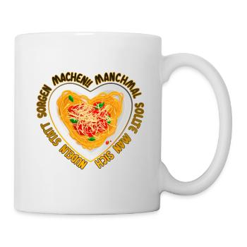 Statt Sorgen Nudeln machen - Tasse - Weiß - Rechts
