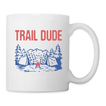 Trail Dude Hiking Mountain Hiker Summit Wildlife - Mug - white - Right