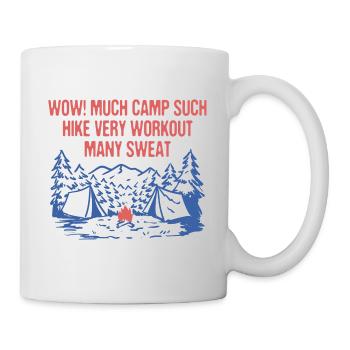 Beaucoup de camp Telle Randonnée Très Entraînement Beaucoup de sueur - Mug blanc - blanc - Droite